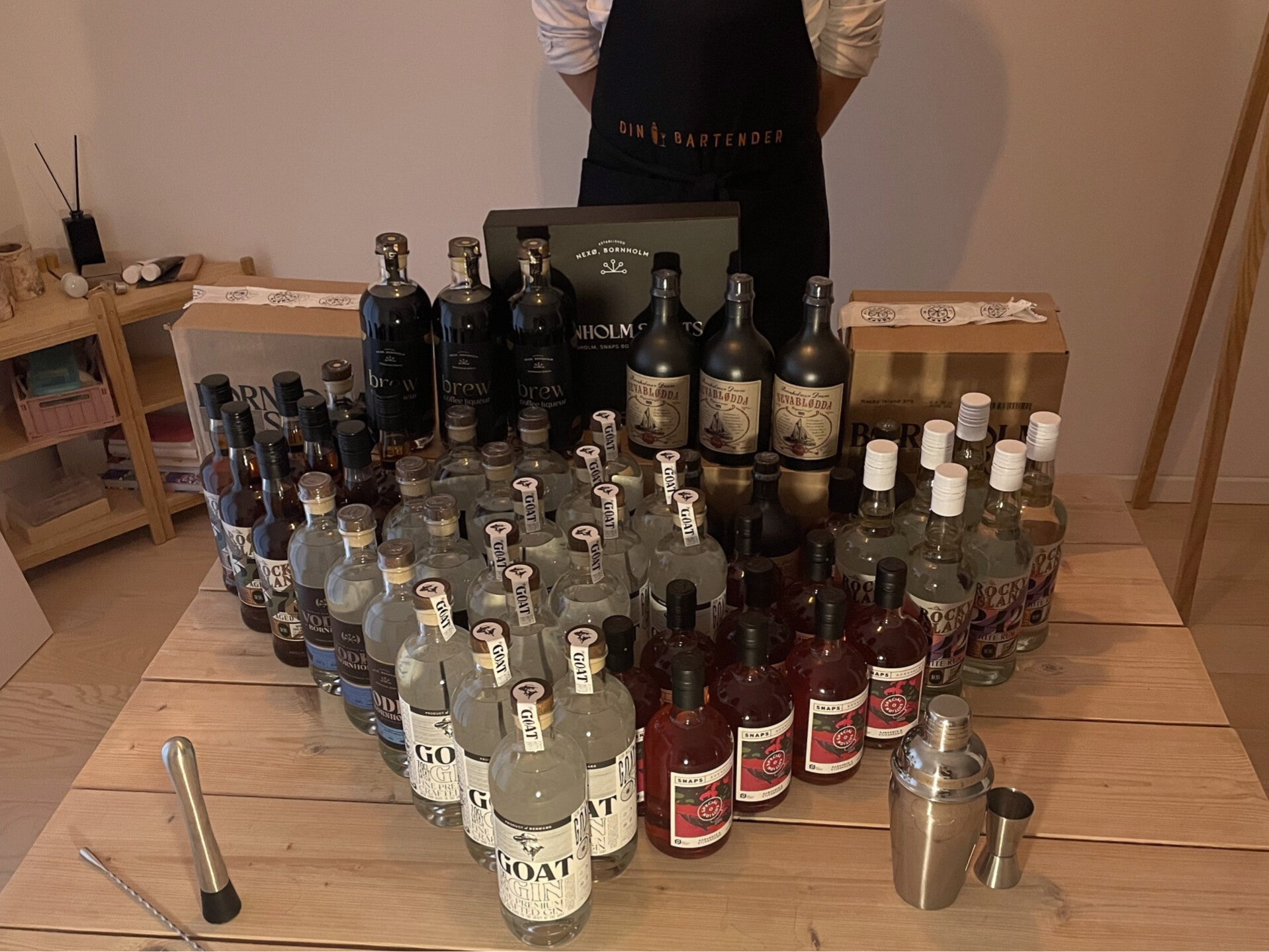 Bornholm Spirits samarbejde med DinBartender - Flasker varianter